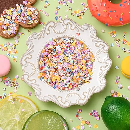 Miniatura 3 de DanLingJewelry Aproximadamente 3000 piezas de cobachones de arcilla de comida, hechos a mano, arcilla polimérica, alimentos, postres, bebidas,