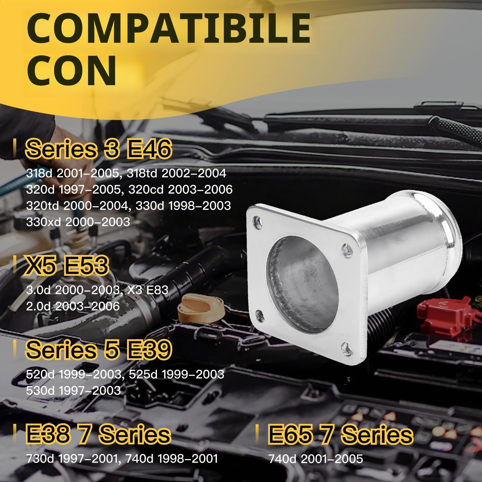 Kit Rimozione Egr Per M47, M47N, M57, M47N2, M67, M47R, Kit Rimozion Egr Per E46 E39 E53 E83 E38 E65, Applicabile Ai Veicoli Diesel