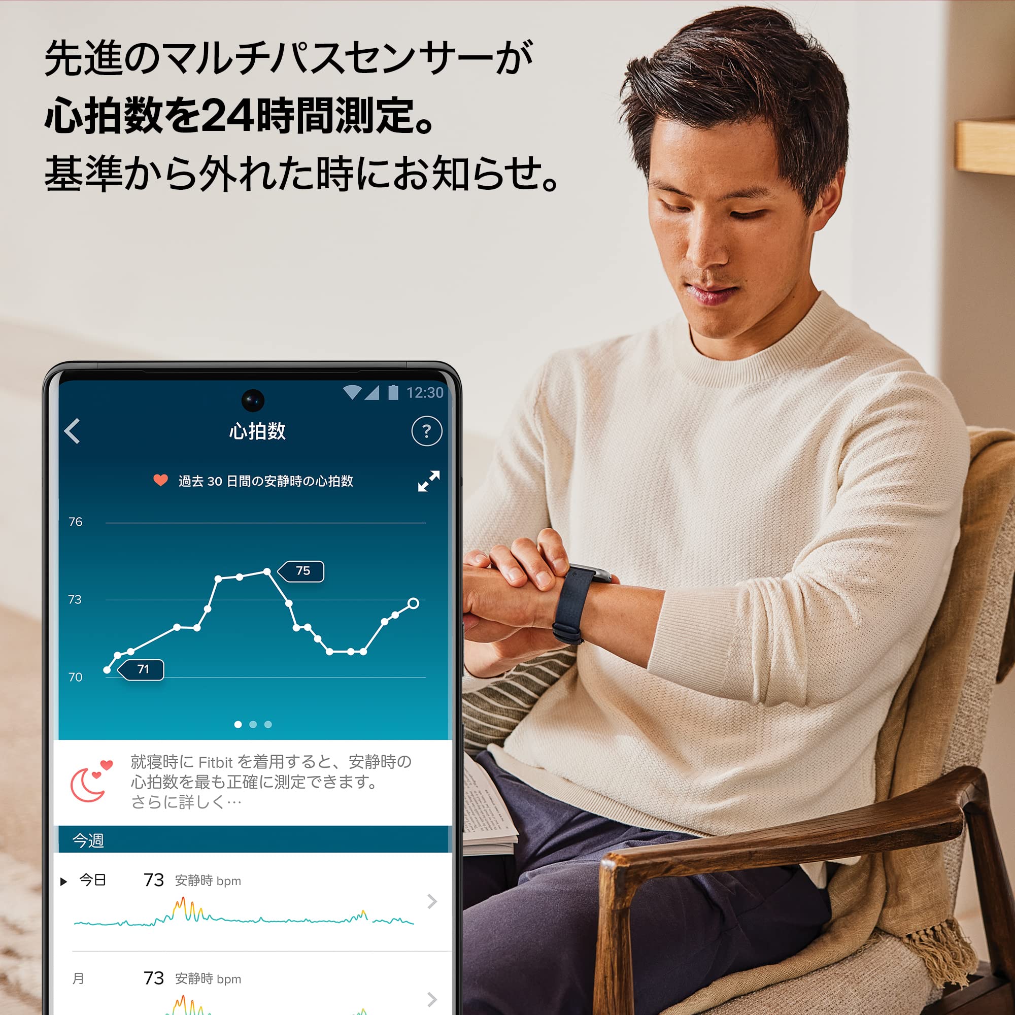 Amazon.co.jp: 【Suica対応】Fitbit Sense 2 スマートウォッチ ルナ 