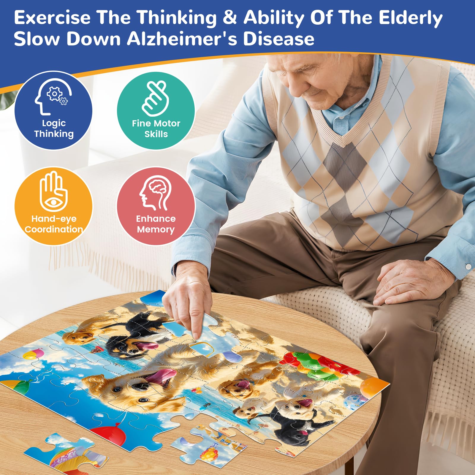 6 Packs 36 Large Piece Puzzle for Seniors - Image 3