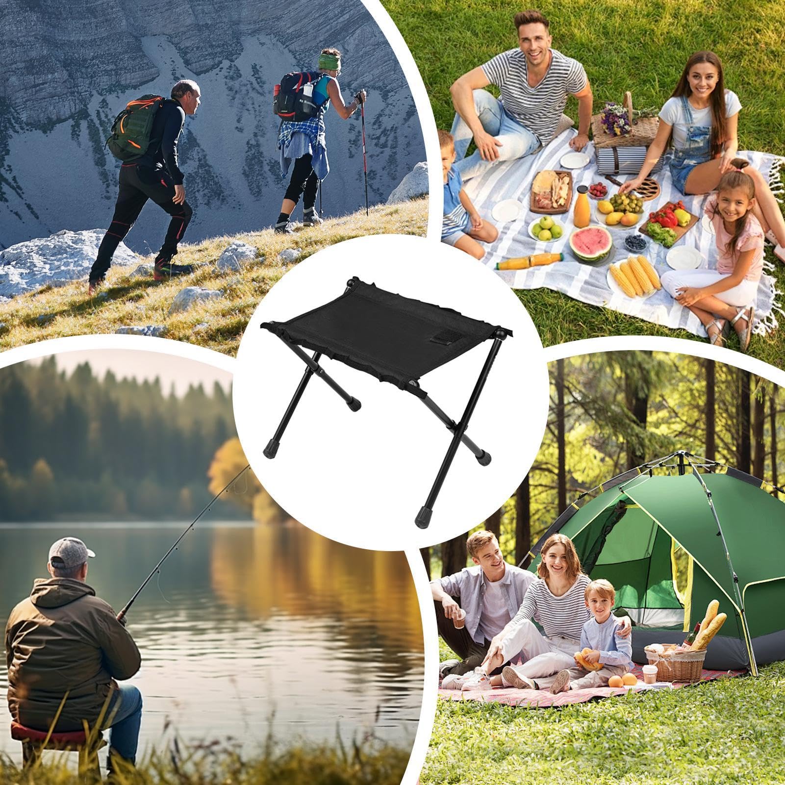 Sgabello Da Campeggio Leggero Leggero e compatto | Lega d'alluminio Soluzione compatta per backpacking unisex viaggi pesca spiaggia campeggio escursionismo outdoor