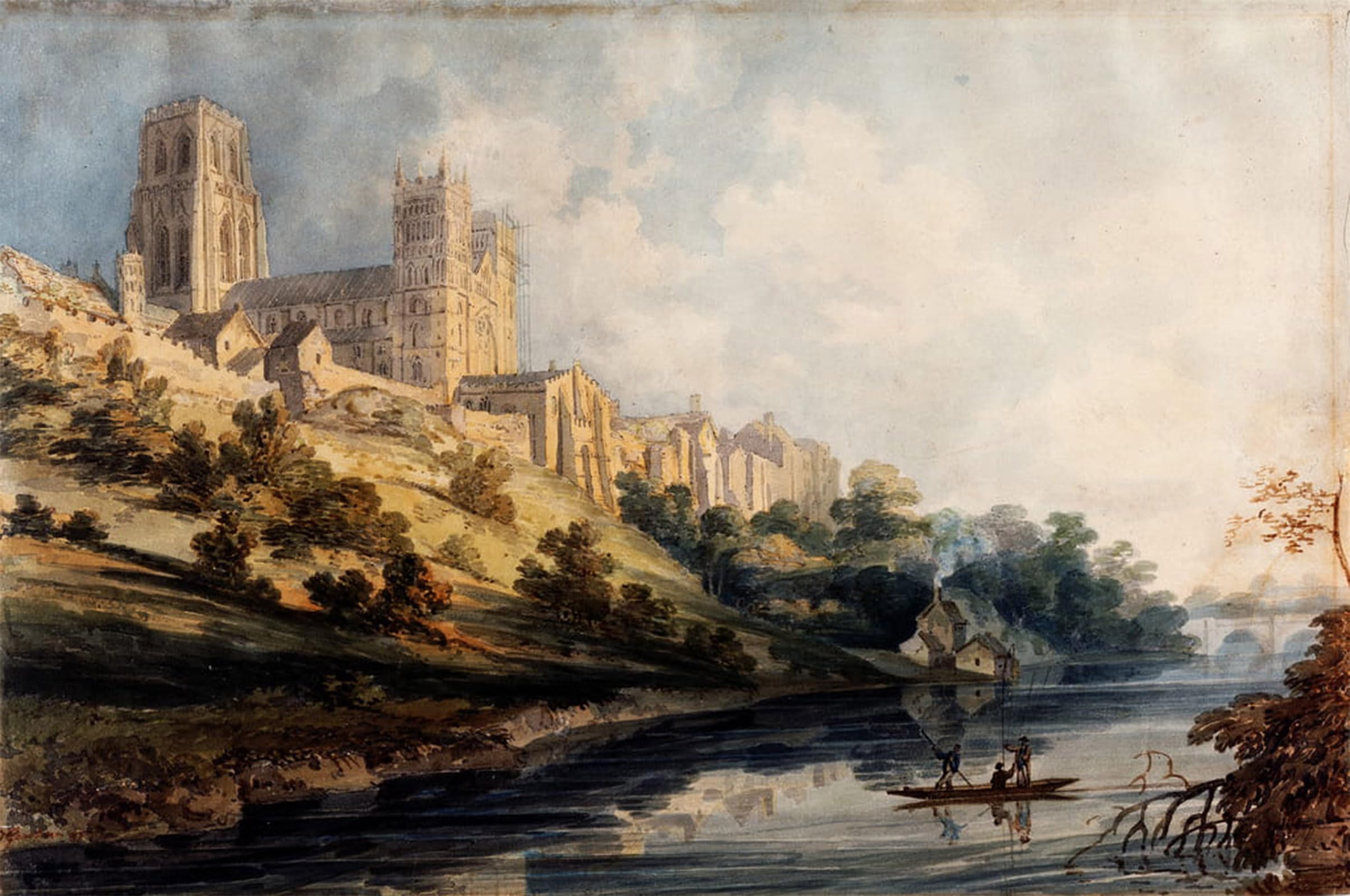 ARTXLXXBN Famous Prints Artwork Pictures Poster Painting Art Durham Cathedral by Girtin Artwork Landscape Pictures for Home Decor 60x90cm