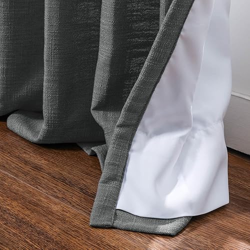 Miniatura 126 de Drapifytex Cortina plisada de lino sintético, cortina para oscurecer la habitación, 56 pulgadas de ancho x 96 pulgadas de largo, cortina de cobre 26