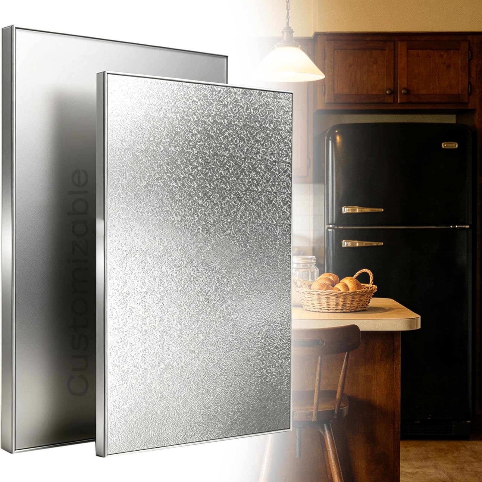Lsmdpt One Color Fridge Heat Insulation Board, Fireproof Refrigerator Thermal Insulation Board For Grill/Stove/Oven, Customizable Heat-Resistant Refrigerator Panel Plank