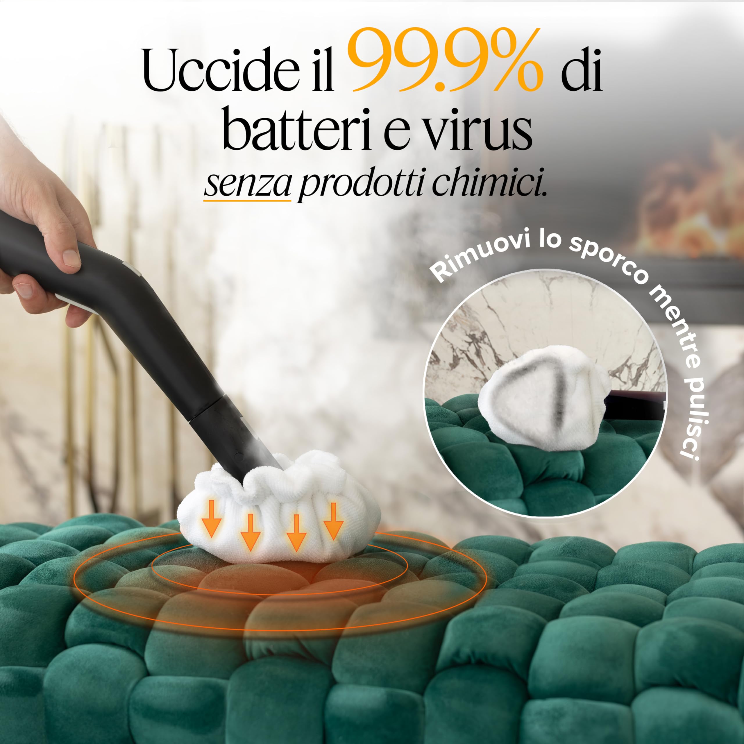 Pulitore a vapore multiuso Neat di Dupray per pavimenti, auto, uso domestico e altro ancora (Neat + 27 pezzi (spazzole extra))