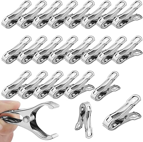 Clip de invernadero, 24 piezas de clips de jardín de acero inoxidable, abrazaderas de invernadero resistentes, clip de varilla de red de sombreado