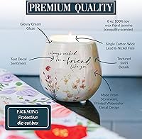 Vista 4 de Pavilion - Friend - Vela de cerámica de 8 onzas, vela perfumada de jazmín, regalos de feliz cumpleaños para mujeres, mejores amigas, mejores amigas