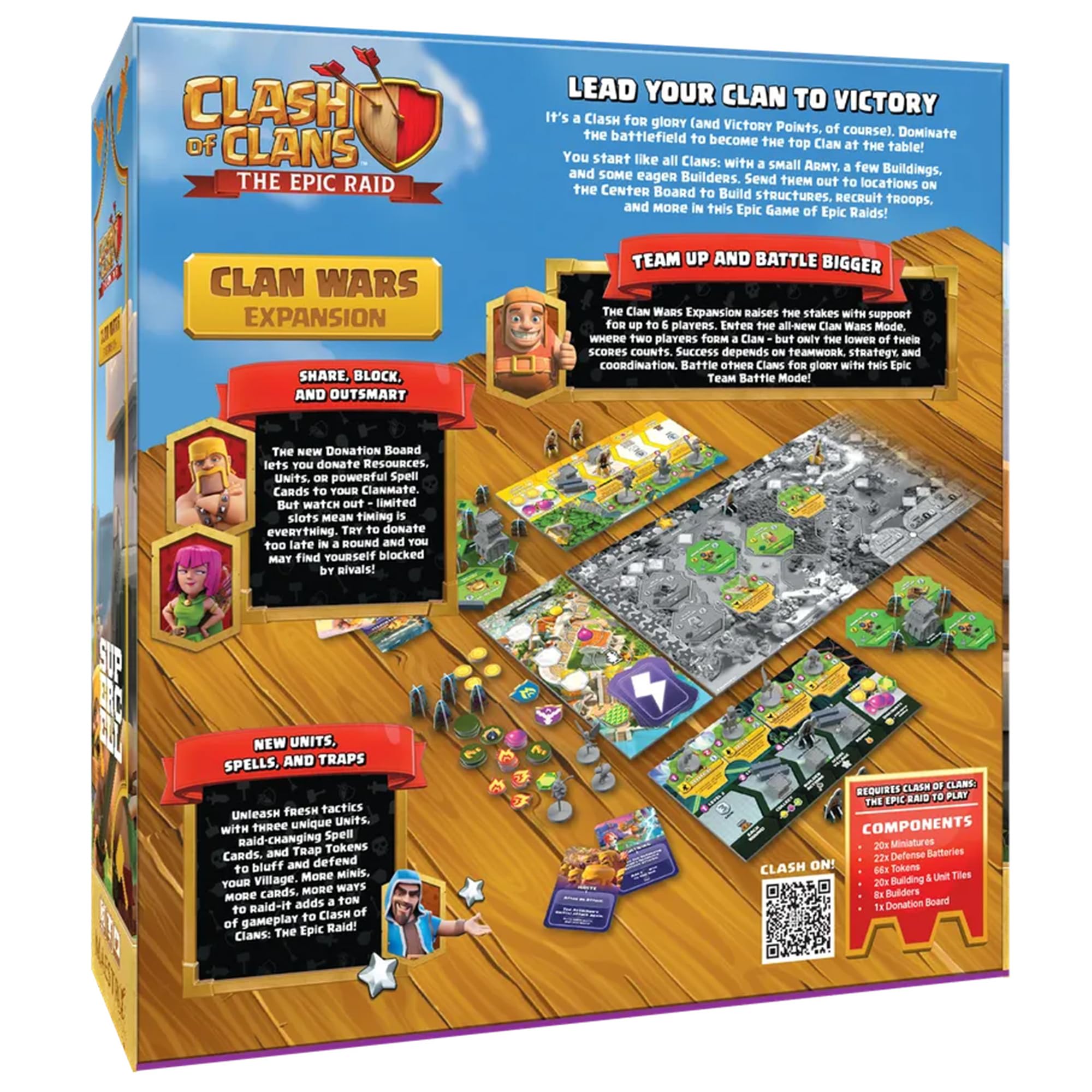 Maestro Media Ventures | Clash Of Clans The Epic Raid Clan Wars Expansion | Espansione Per Gioco Da Tavolo | 2-6 Giocatori | 45-90 Min