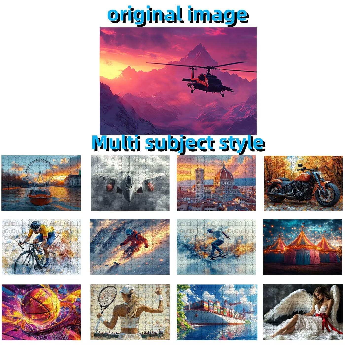 Puzzle 5000 sztuk samolot Puzzle 5000 sztuk drewna dla dorosłych helikopter, pięknie zapakowane w kartonowe pudełko, przenośne w siatkowej torbie na prezent dla kobiet 105 x 160 cm RXPT-3442