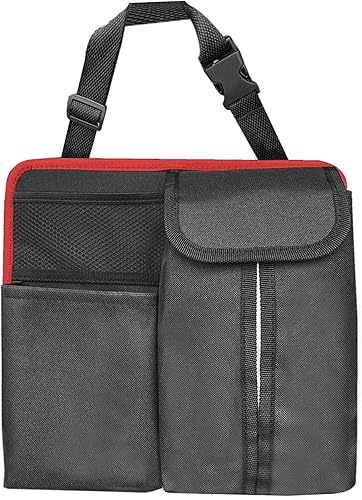 Miniatura 9 de FH Group E-Z Travel Organizador de respaldo de asiento de coche con soporte para pañuelos, para toallitas para bebé, color gris