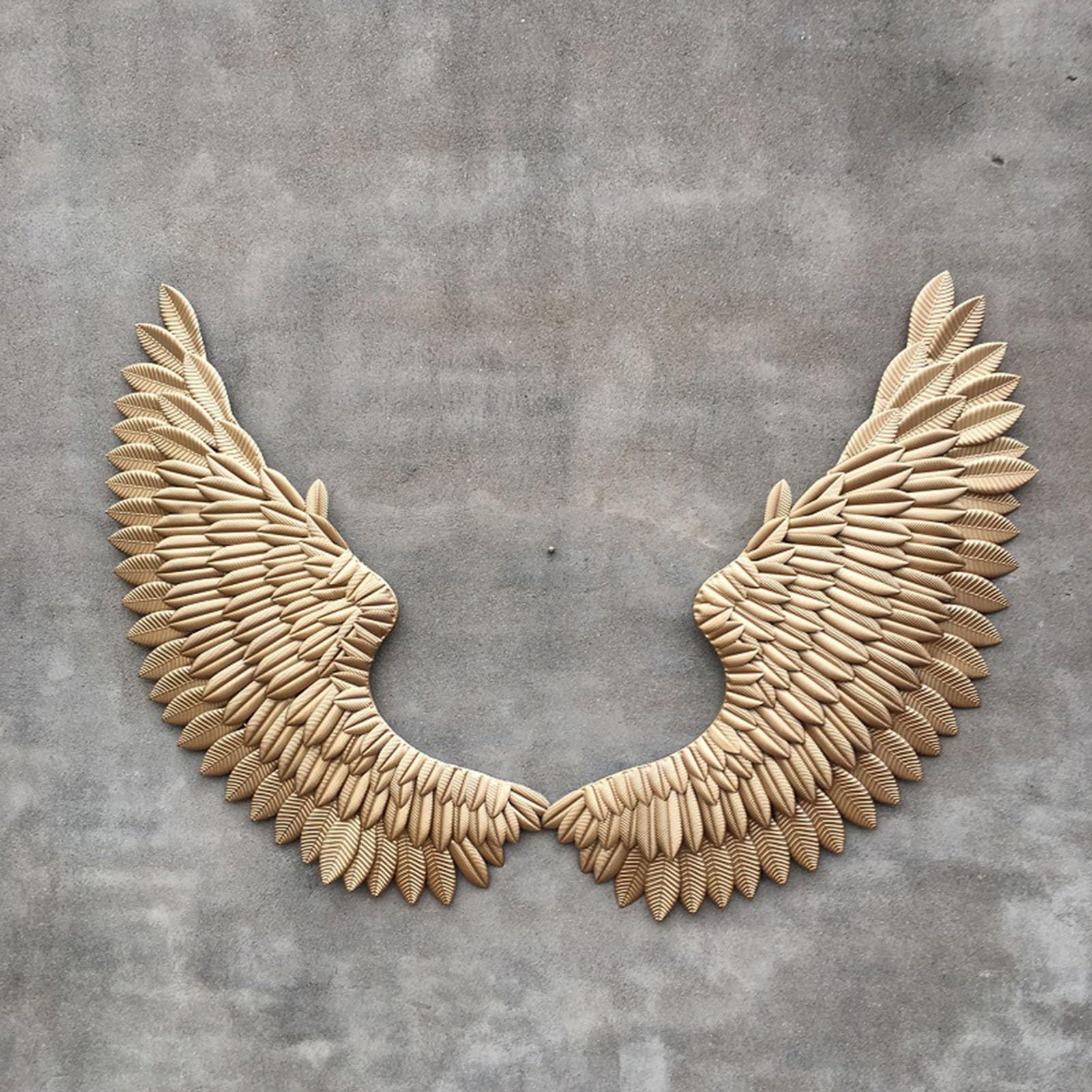 Sztuka dekoracji ścian i metali Dekoracja ścienna z metalu Angel Wings, rzeźba ścienna, dekoracja salonu, retro atrakcyjny prezent do salonu, sypialni, gabinetu, ogrodu, podwórka
