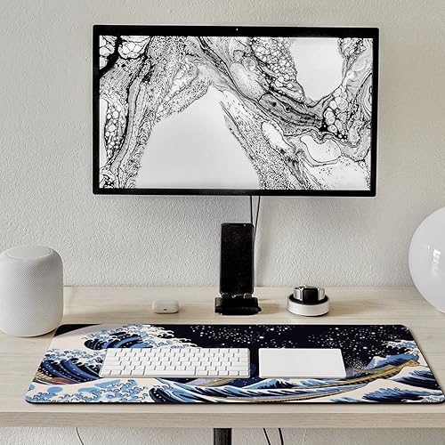 Miniatura 6 de Kanagawa Great Wave Japane - Alfombrilla de escritorio para computadora, accesorios de escritorio, teclado de escritorio, 15.7 x 35.4 in