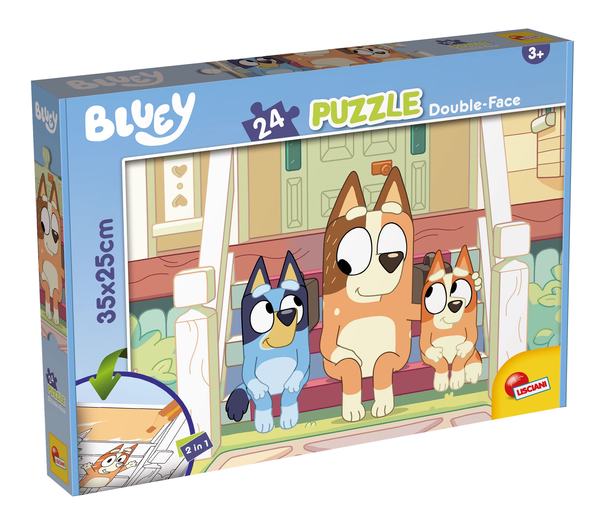 Liscianigiochi- sig. Mono Bluey Puzzle DF M-Plus 24 Mr Monkey Jocks, 99559