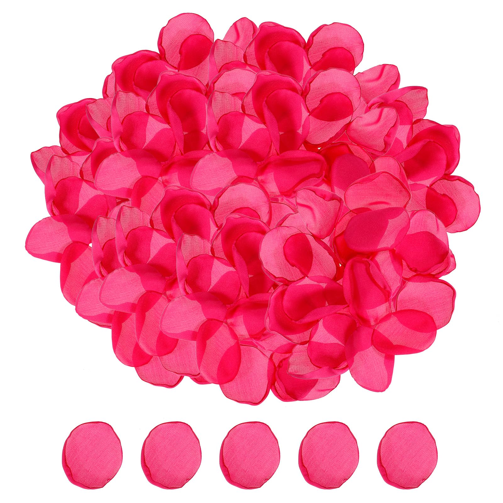 sourcing map Silk Artificial Flower Petals, Rose Red Wedding Faux Flowers 2 Inch x 2 Inch for Wedding Centerpieces, Party Decoration Pack of 400