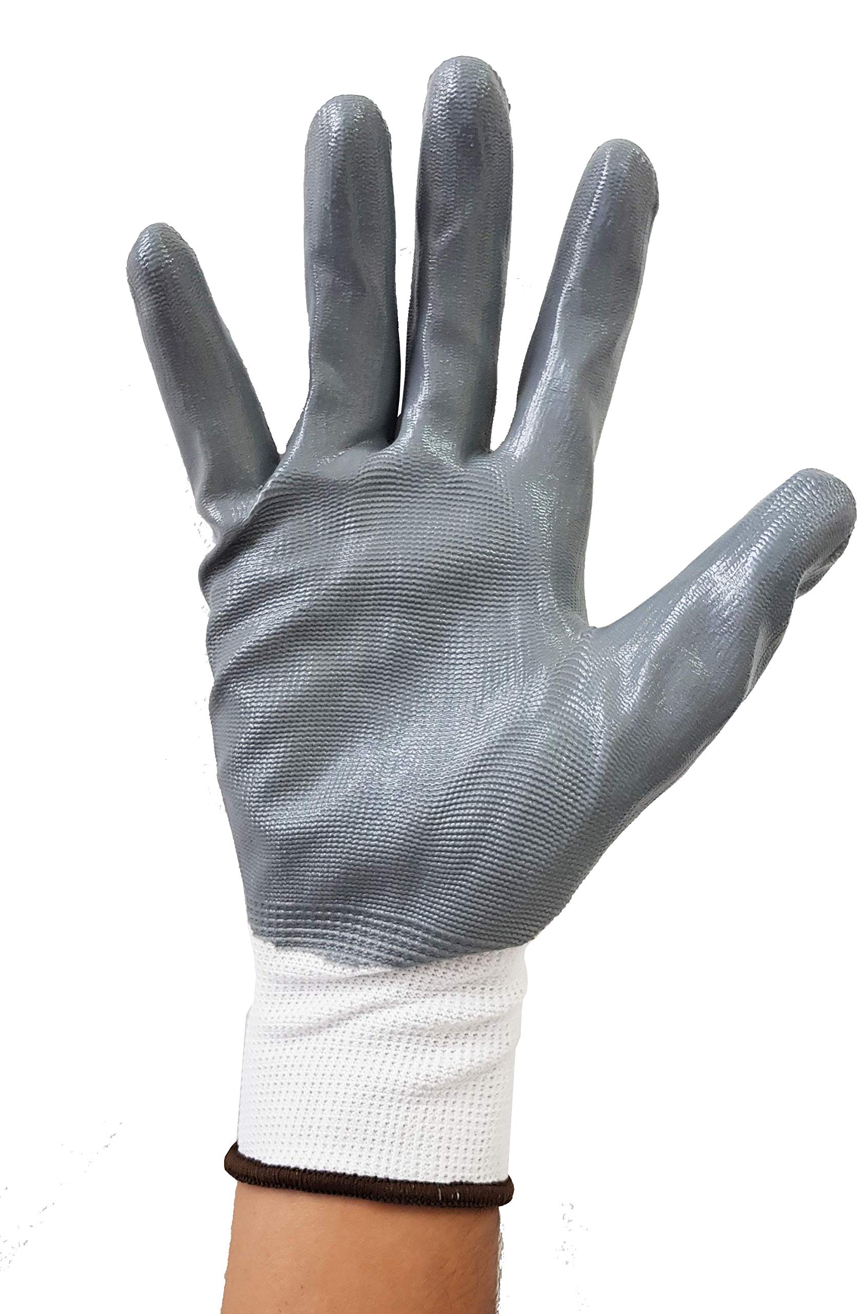 LG 60 pares de guantes de nitrilo de trabajo, talla 10, homologados, jardinería, carpintería, mecánica, pintura