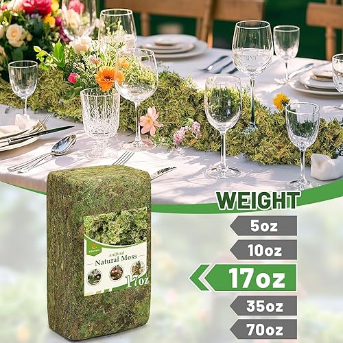 Miniatura 6 de Alphatool Musgo falso de 17 onzas para manualidades, musgo artificial para plantas en maceta, musgo natural para plantas falsas, decoración de