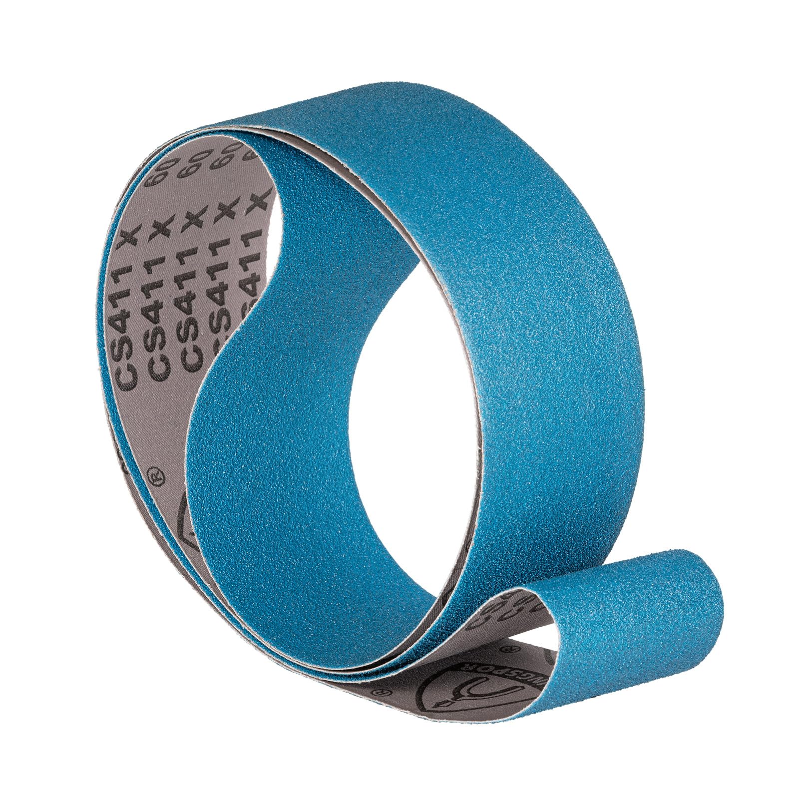 Nastro abrasivo in zirconio KLINGSPOR CS411X - 75 x 533 mm - grana 40 - per metallo e acciaio - base in tessuto robusto - nastri abrasivi professionali per smerigliatrici a nastro