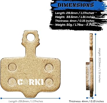 4 Pairs Disc Brake Pads for Sram Avid Elixir 1 3 5 7 9 R ER CR Mag Level TL T for Sram XX X7 X9 XXWC DB1 DB3 DB5(Resin,Semi-Metallic,Sintered Metal)