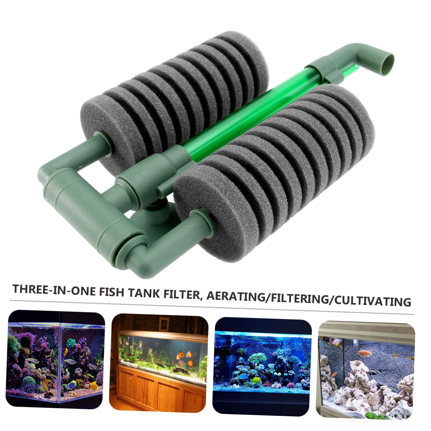 Angoily 3stücke Aquarium Schwammfilter Mit Doppeltem Schwamm Effektive Wasserfilterung Und Sauerstoffanreicherung Für Aquarien Für Fischbecken Und Schildkrötenbecken