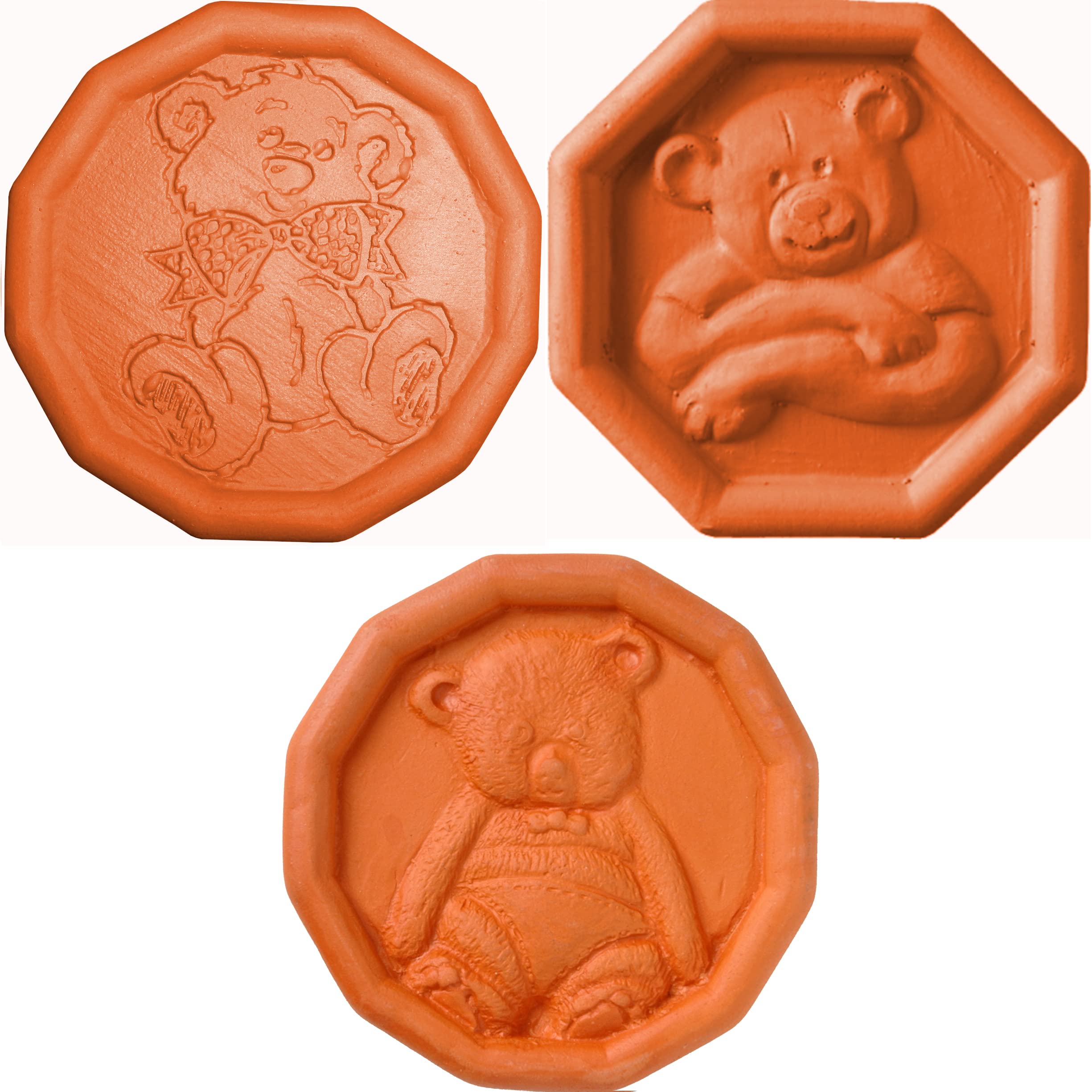 JBK PotteryBrown Sugar Savers - New Designs (Set of 7 - Lighthouse, Hummingbird, Flower, Sun, Bear Paw Print, Maple Leaf, and Eagle)