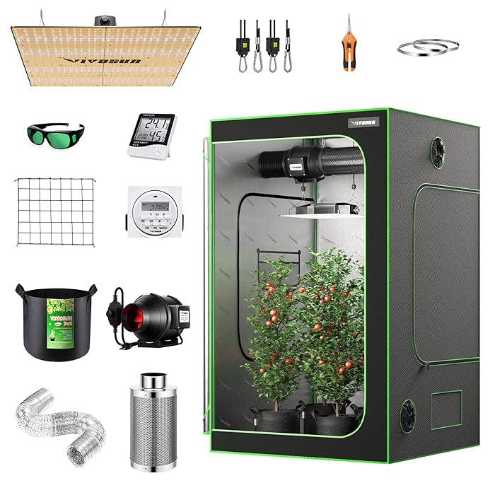 Buy VIVOSUN GIY 4x4 Grow Tent Complete System, 4 x 4 ft. Grow Tent Kit