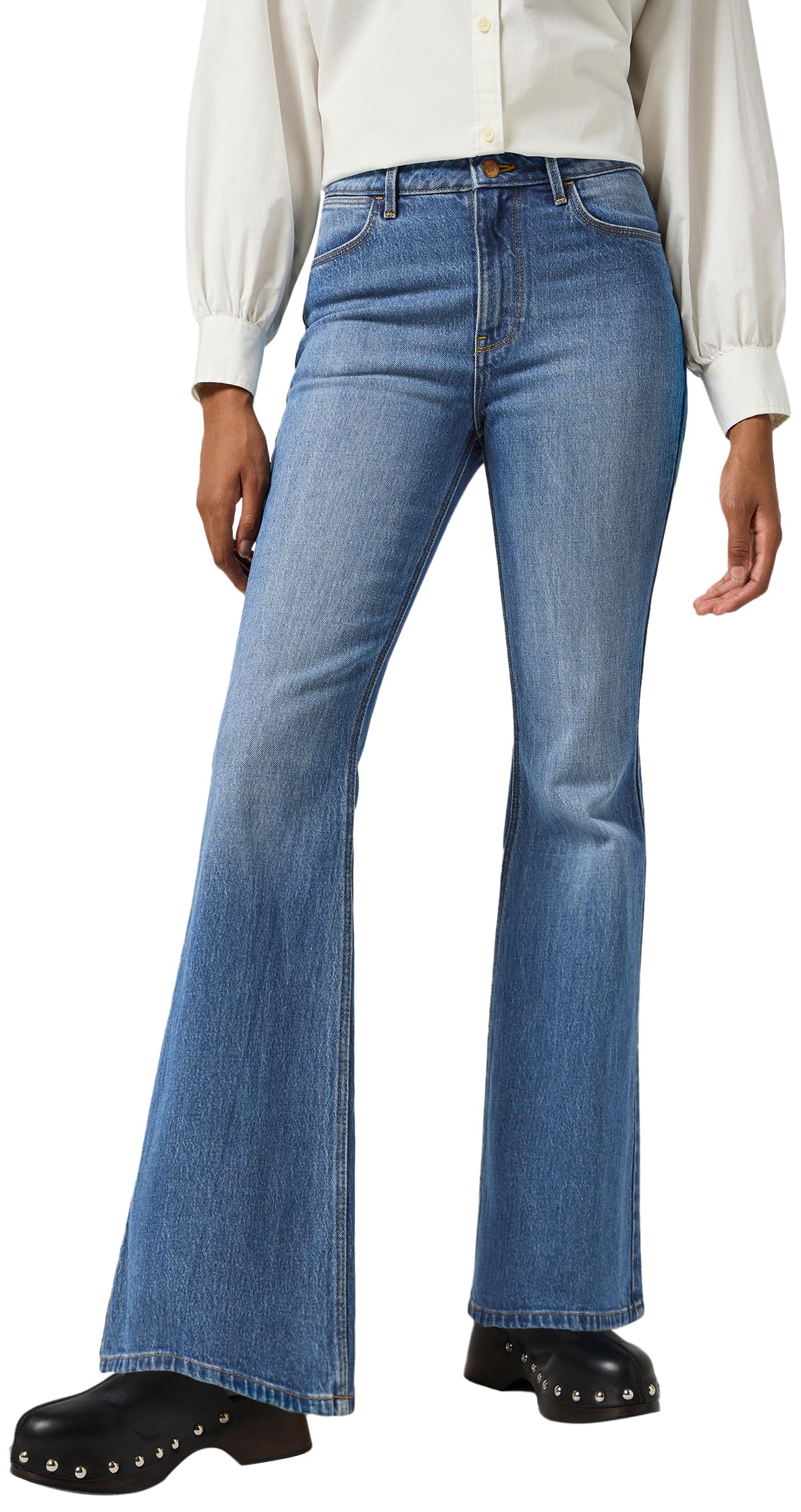 Wrangler Women's Fierce Flare Jeans, Meadow, 28W x 30L