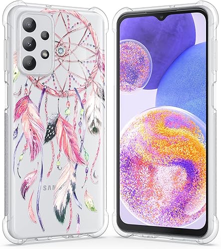 SAWENO - Funda para teléfono Samsung Galaxy A23 5G, ligera, a prueba de golpes, hermoso diseño, borde elevado para teléfono Galaxy A23 con esquinas