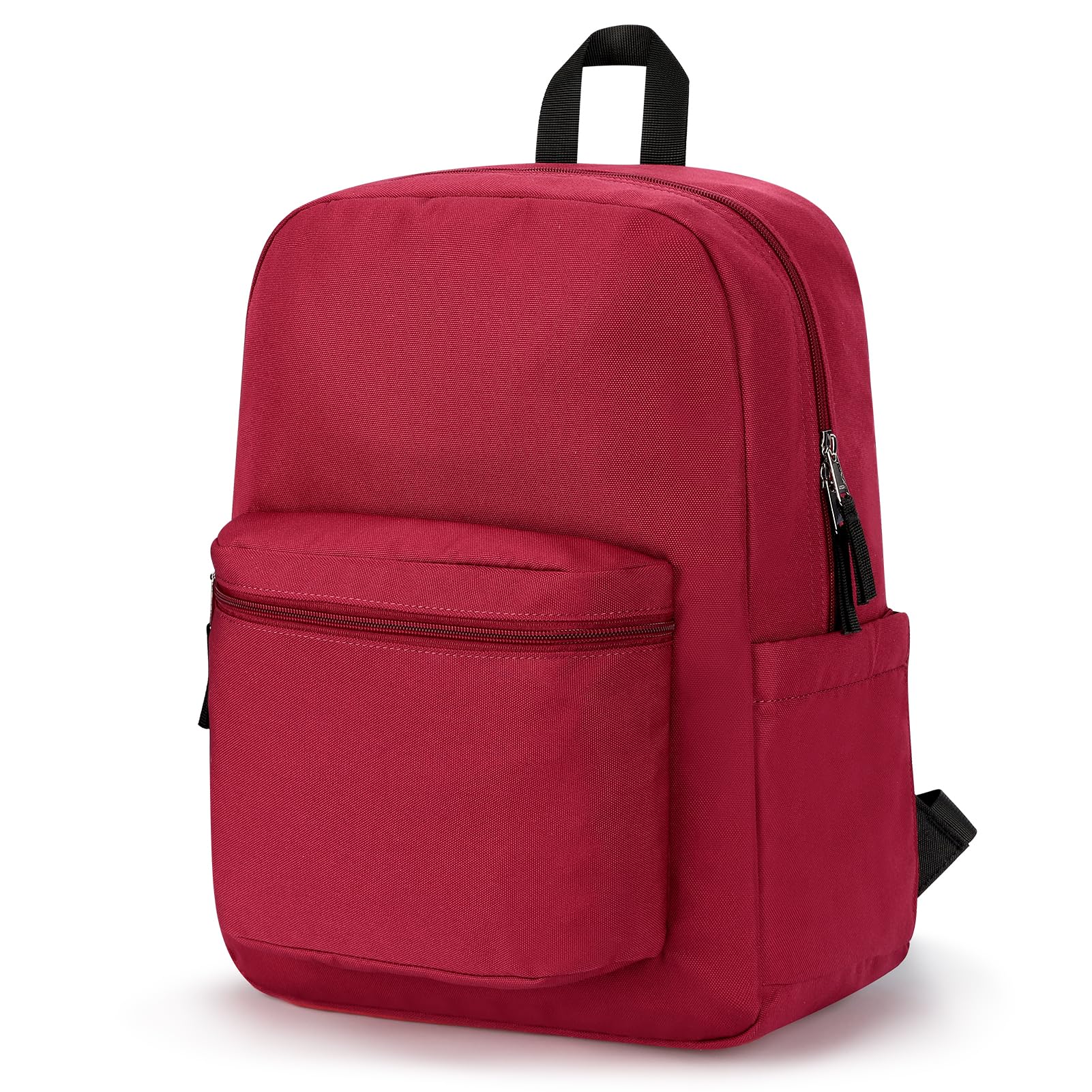 ZORFIN Basic Backpack for School Work Travel: Water Resistant Backpacks for Men and Women - Lightweight Bookbag for Girls and Boys - Russet Red