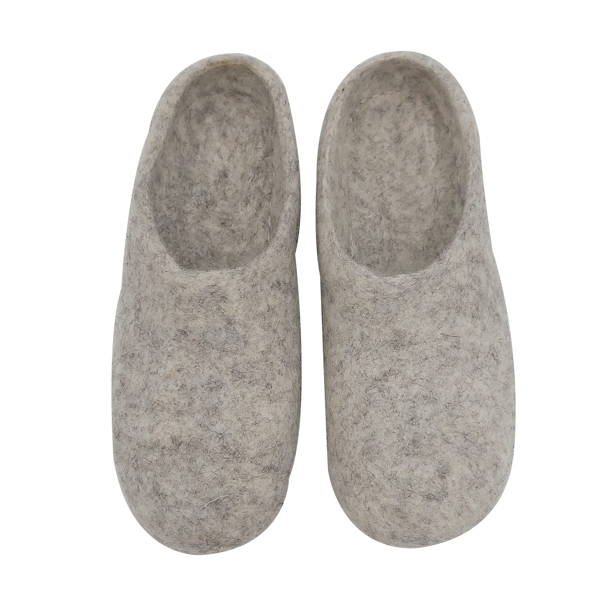 Pantuflas de lana orgánica, pantuflas de fieltro de lana para mujeres en interiores y exteriores, pantuflas de casa para hombre, zapatos de mujer, regalos para mamá