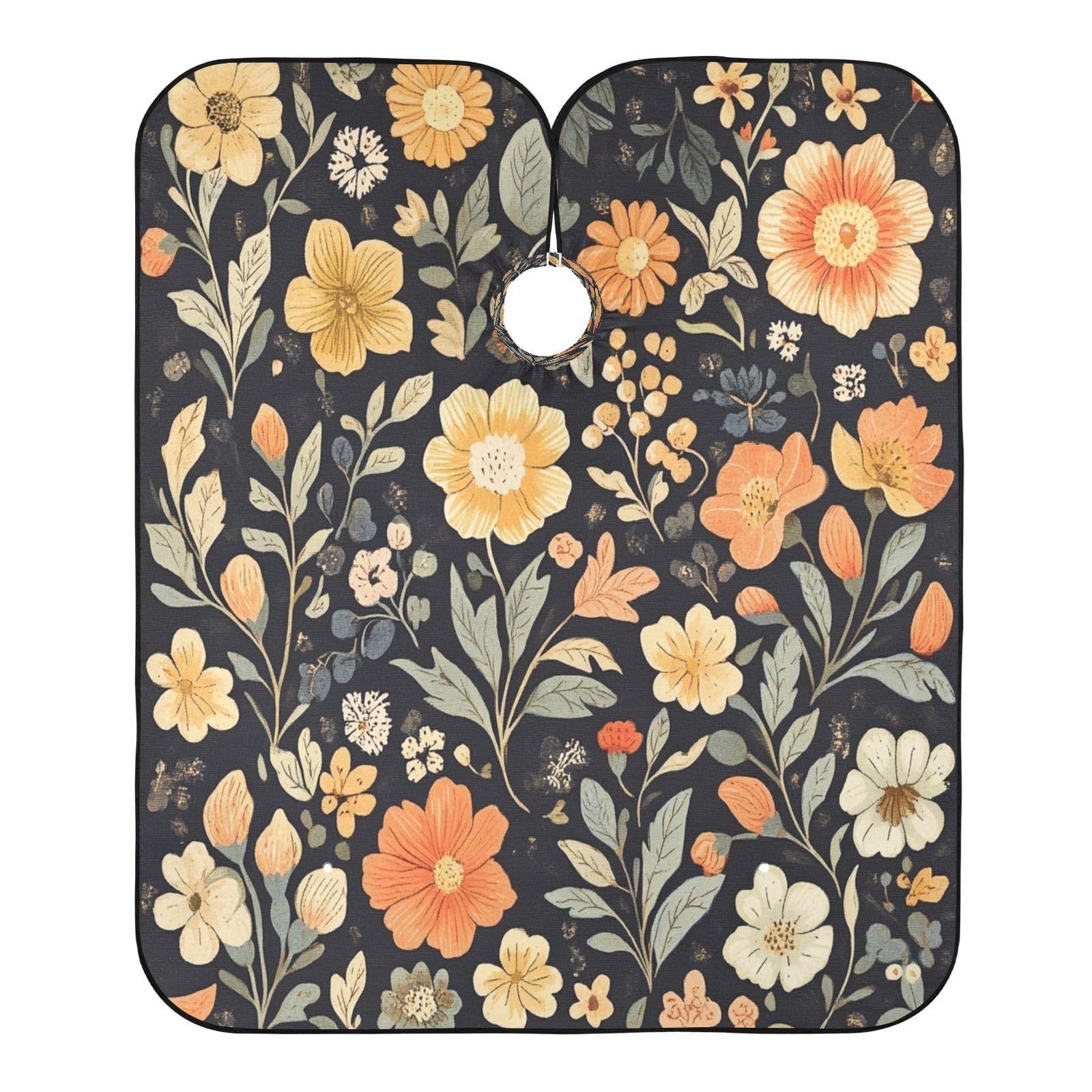 Kigai Vintage Flowers Hair Cutting Cape for Men & Women Waterproof Barber Cape Professional Hairdressing Salon Styling Apron with Adjustable Closure Snap