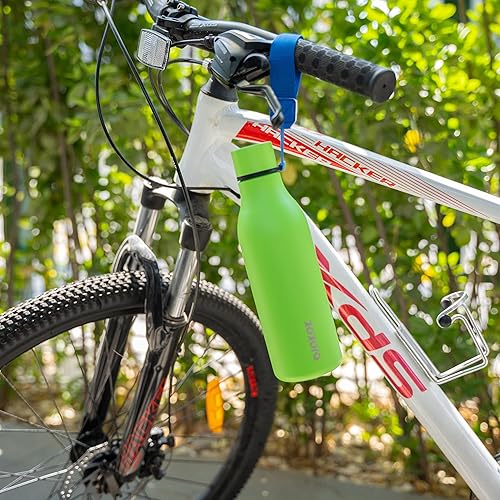 Miniatura 5 de BJPKPK Botellas de agua aisladas, botella de agua de metal de acero inoxidable de 18 onzas con correa, termo a prueba de fugas, tazas, frascos,