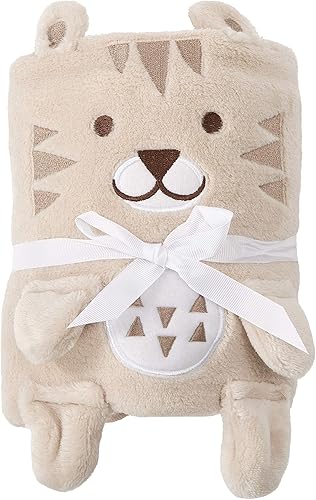 Miniatura 3 de Cobija de franela personalizada para bebé unisex con animalito de adorno, cobertor de seguridad para recién nacidos, regalo para bebé con su nombre