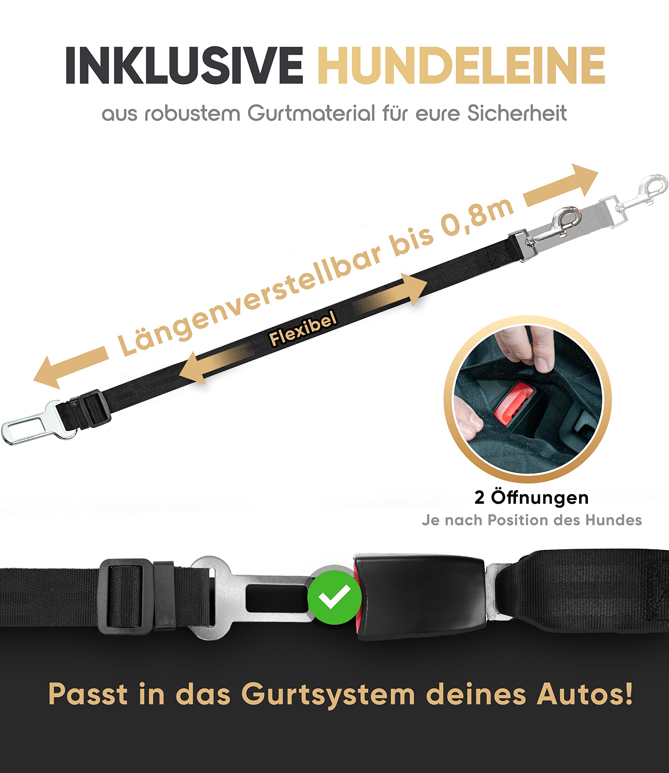 HELDENWERK Autoschondecke Hund Rücksitz wasserdicht & Kratzfest - Universal Hundedecke für Auto Rückbank inkl. Seitenschutz und Sichtfenster - Hunde Autodecke, Rückbank Schutz