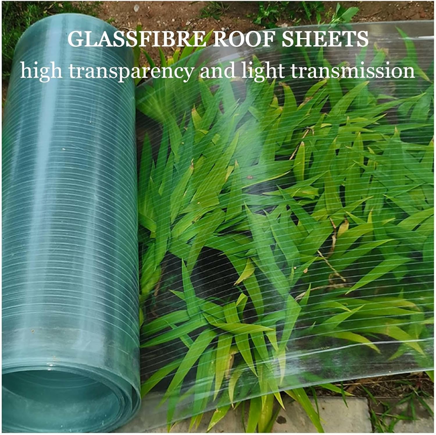 Polycarbonate Sheets, Greenhouse Panels, Polycarbonate Roofing Sheets, Roofing Panels for Garden Shed Cold Frames, Outdoor Awning, Glassfibre Panels,WxL-1.5x8m/4.9 * 26ft