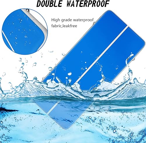 Miniatura 7 de PRIJESSE Tapete inflable de gimnasia de 20 x 6 pies, tapete de entrenamiento de 8 pulgadas de grosor con bolsa de transporte, bomba eléctrica para