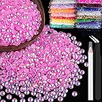 2500pcs 5mm Resin Rhinestones Bulk, Pink AB Flatback Round Jelly Rhinestones Bedazzling Non Hotfix Crystal Gems Large Quantity Wholesale for DIY Crafts Clothes Bottles Tumblers Face Makeup Manicure