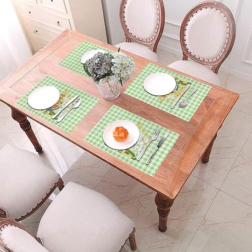 Miniatura 6 de UK England Royal Shield of Arms United Kingdom Durable Waterproof - Paquete de 4 manteles individuales tejidos de PVC, diseño elegante, fácil