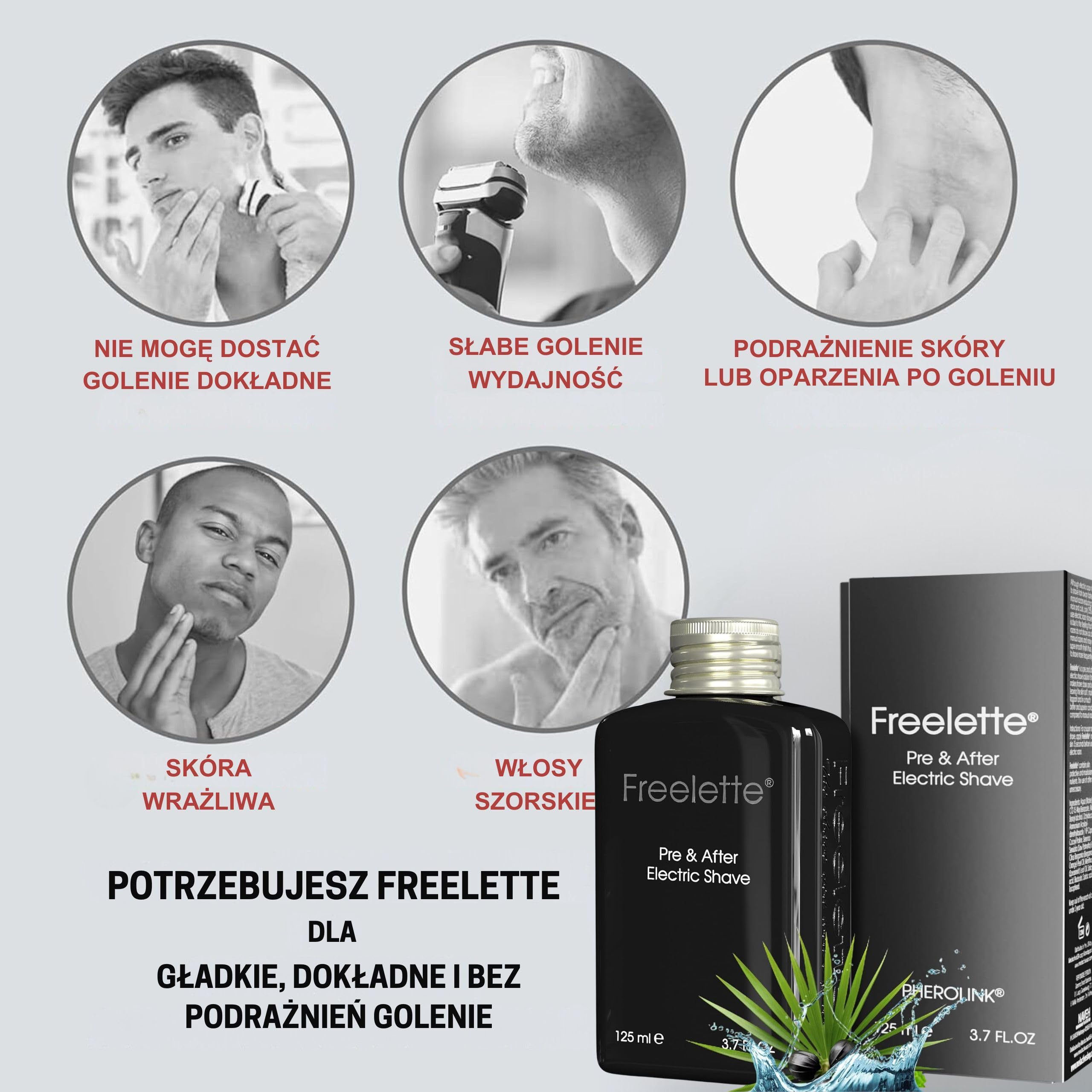 Krem do golenia przed goleniem najlepszy do dokładnego golenia Freelette Electric Balsam do golenia (ONE PACK)
