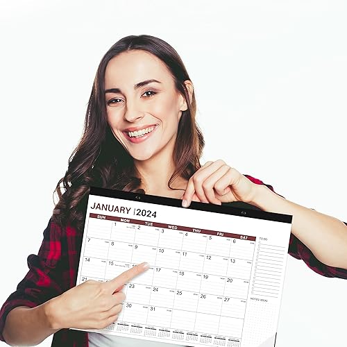 Miniatura 7 de Calendario de escritorio 2023-2024  Calendario de 16 meses 2024, 12 x 17 pulgadas, septiembre 2023 a diciembre 2024, calendario de escritorio