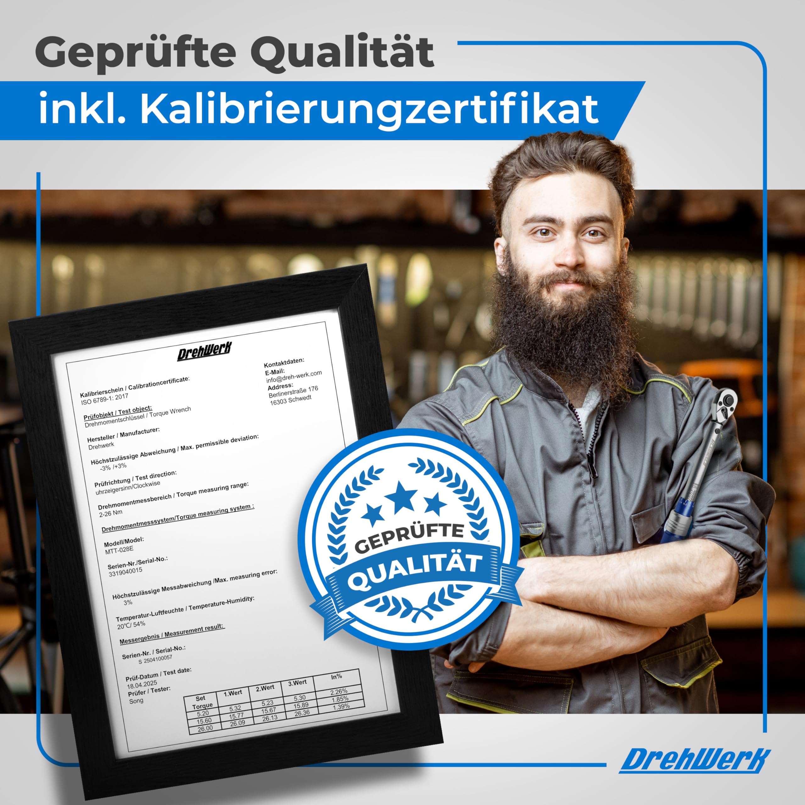 Generisch Drehmomentschlüssel Fahrrad – Drehmomentschlüssel 1/4 2-26Nm für Rennrad/E-Bike/MTB Drehmomentschlüssel klein inkl. 11 Bits und Textilbox