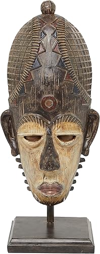 Deco 79 Polystone - Escultura africana para mujer, juego de 3 13 pulgadas, 13 pulgadas, 13 pulgadas de alto, gris oscuro