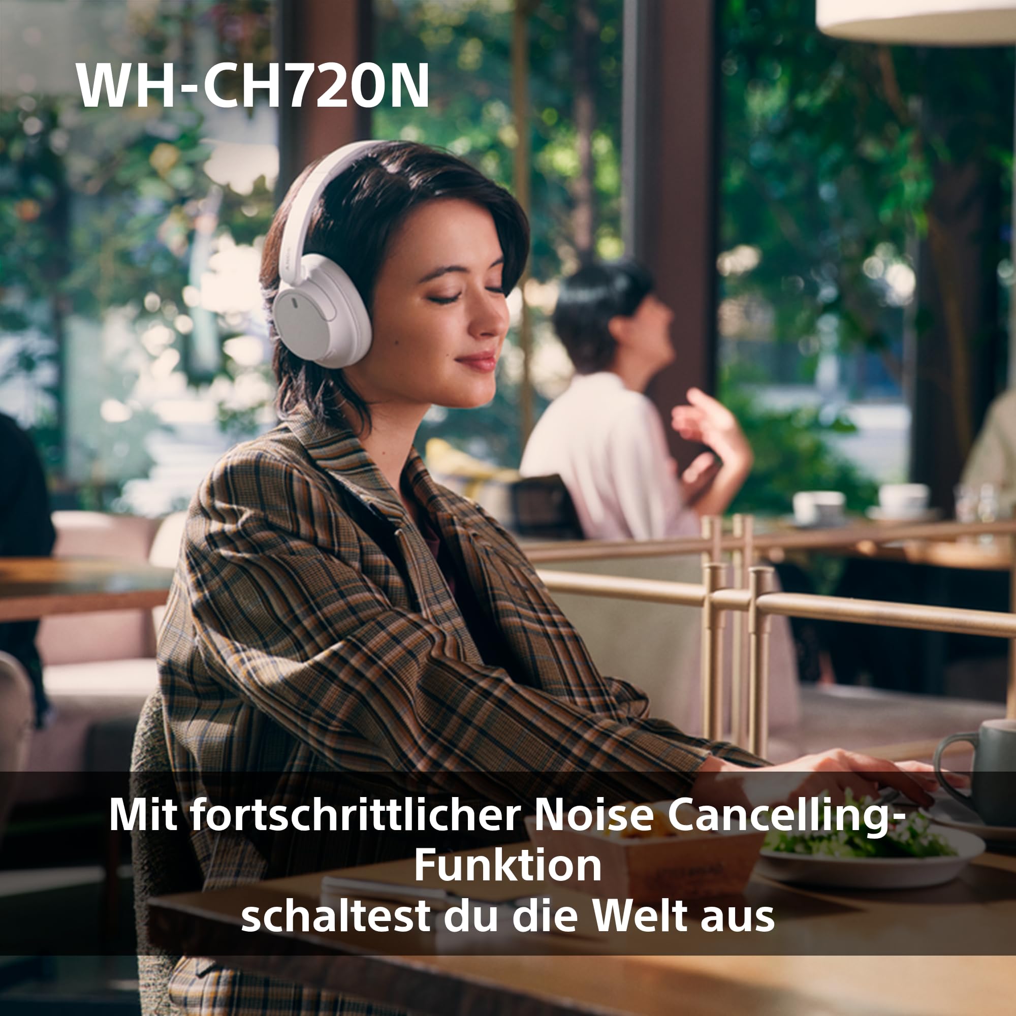 Sony WH-CH720N Kabelloser Bluetooth-Kopfhörer mit Noise Cancelling, 35h Akkulaufzeit, Schwarz