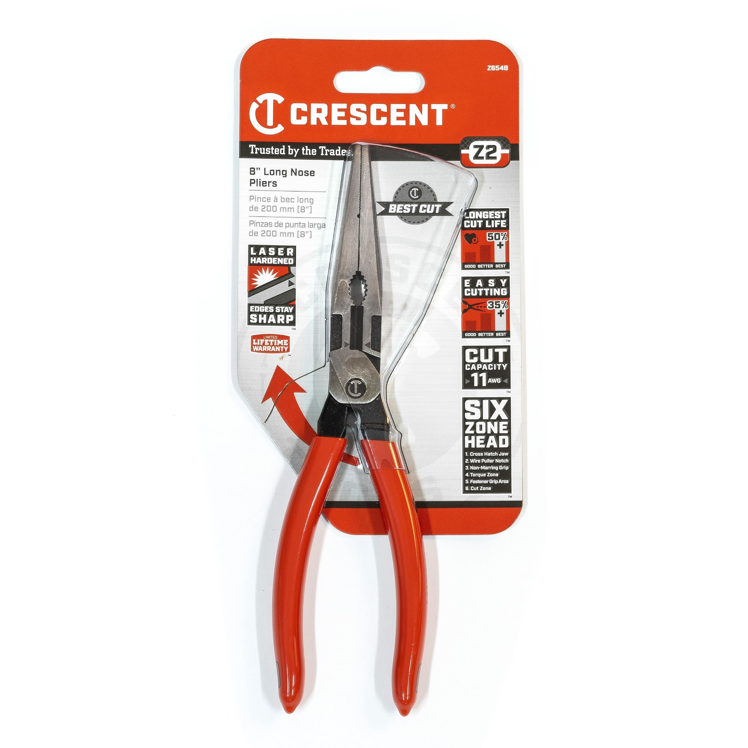 Crescent - Z2 8 "lungo naso pinza impugnatura immersa (Z6548-06)