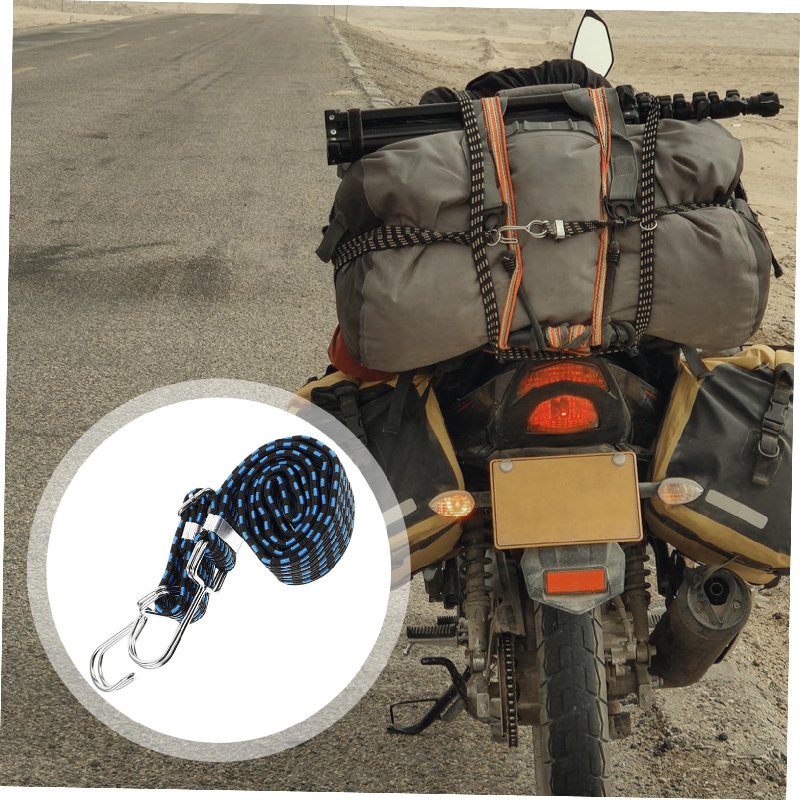 Veemoon 5 Pezzi Di Cinghie Di Ancoraggio Per Bagagli Per Campeggio Lavoro All'Aperto Bagagli Ecc Cinghie Elastiche Regolabili Per Bici Ganci Per Corde Elastiche Filo Di Gomma