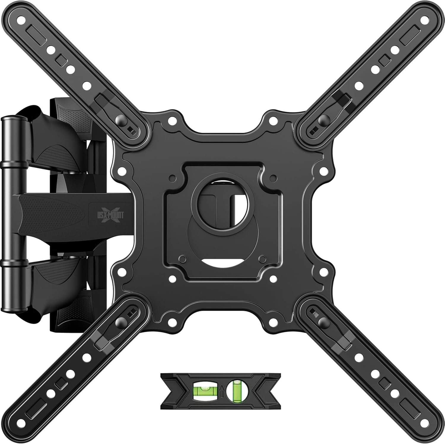 USX MOUNT UL Listed TV Wall Mount for Most 26-60 Inch TVs, Wall Mount TV Brackets with Swivel, Tilt, Rotating, Center Corner Design on Single Stud, Up to 77 lbs Max VESA 400x400mm