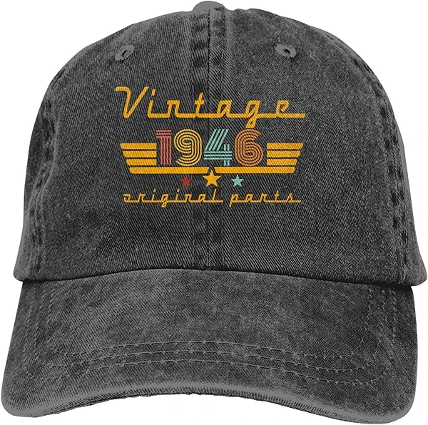 Printed Vintage 1945 1946 1947 1948 1949 1950 1951 1952 1953 1954 Hat, 71 72 73 74 75 76 77 78 80 Years Old Baseball Cap