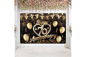 Happy 70th Anniversary Backdrop Banner