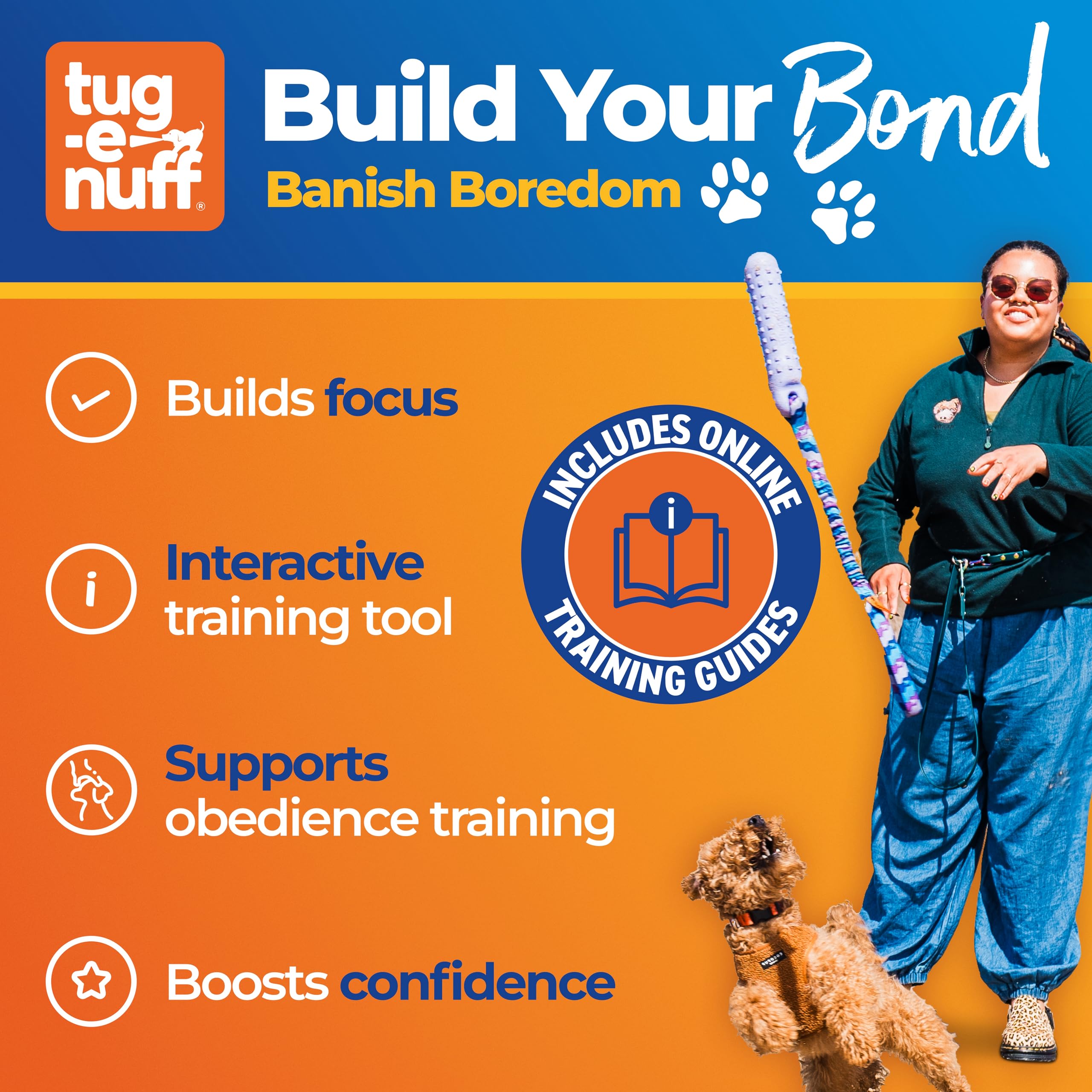 Tug-E-Nuff | BOB - Chupete para perro 3 en 1, juguete para atrapar, tirar y agua, duradero, impermeable, flotante. Mango elástico para tirar (morado)
