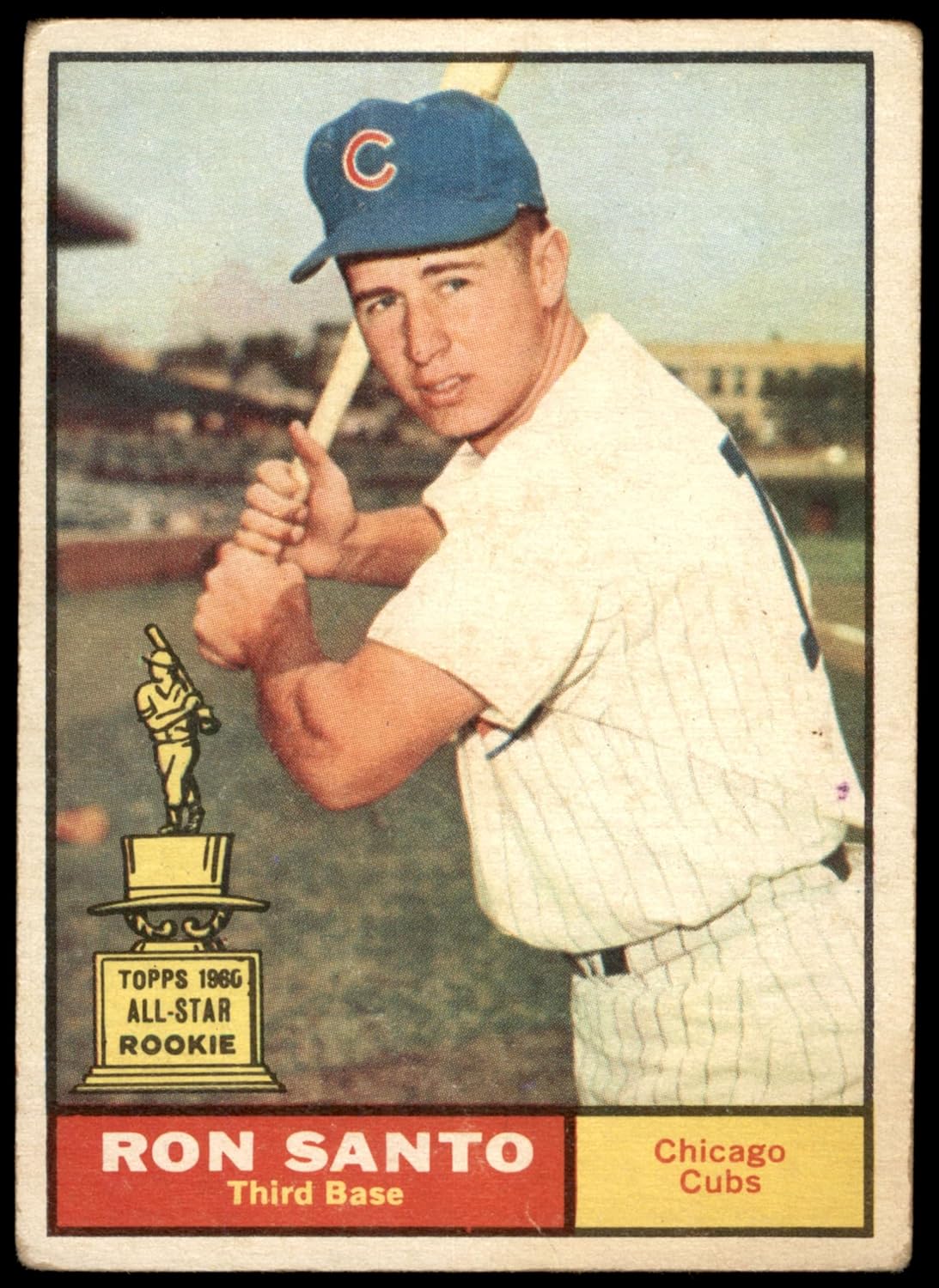 1961 Topps #35 Ron Santo Chicago Cubs (Baseball Card) GOOD Cubs
