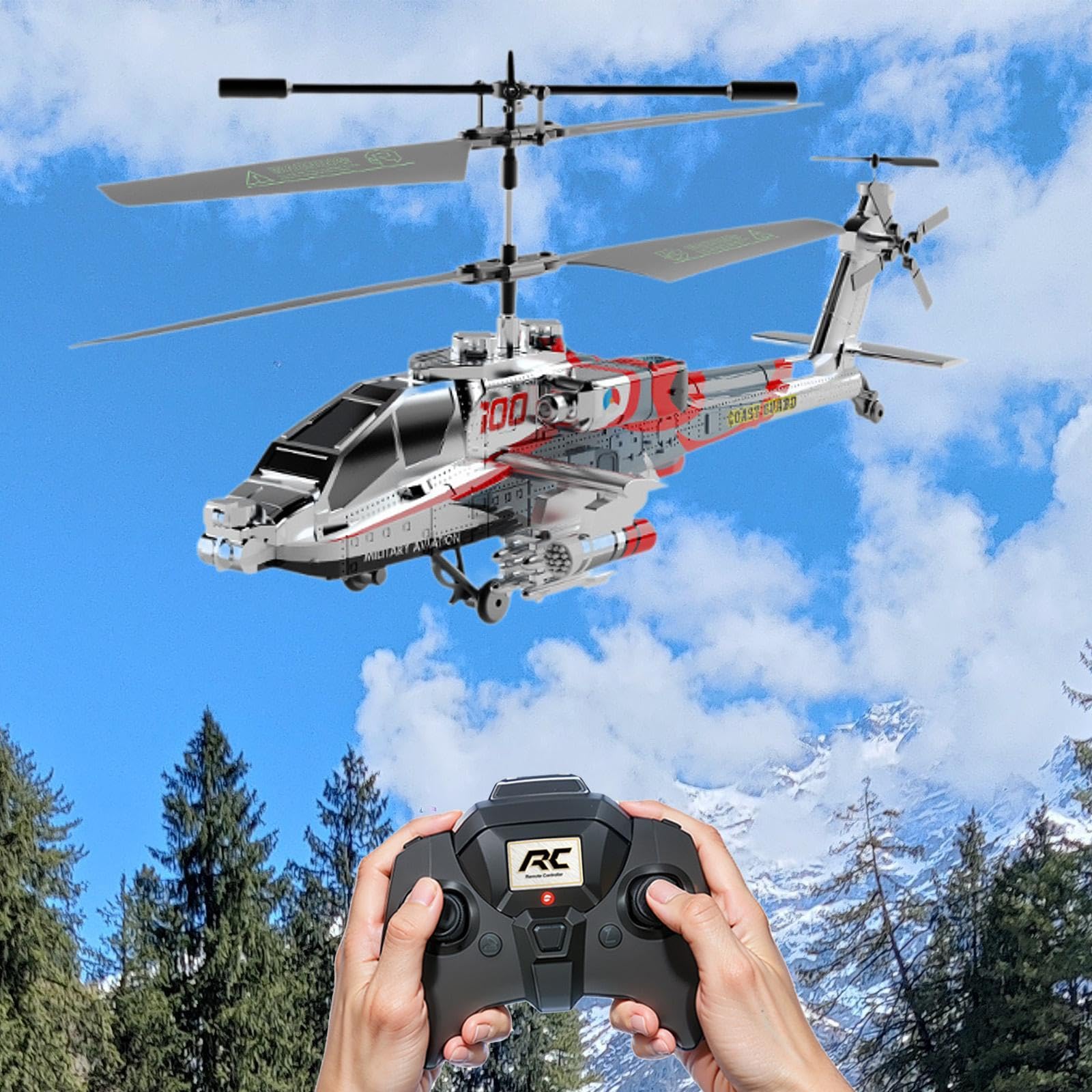 Harilla RC Hubschrauber Mit Gyro-Stabilisator - Ferngesteuert Mit Lichtern Für Anfänger